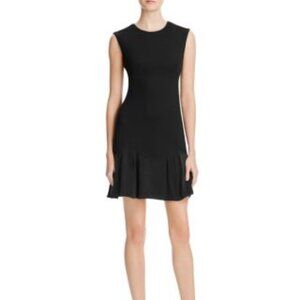 Rebecca Taylor Stacy Contrast Skirt Dress Black 6